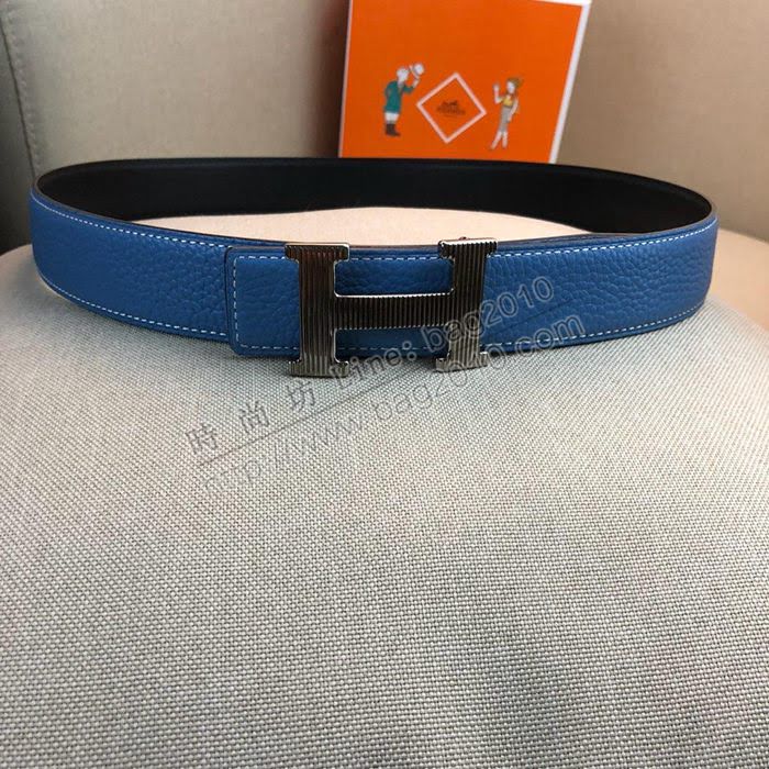 HERMES皮帶 原單正品 雙面原版皮 精品鋼扣 愛馬仕男士腰帶  hgh1992